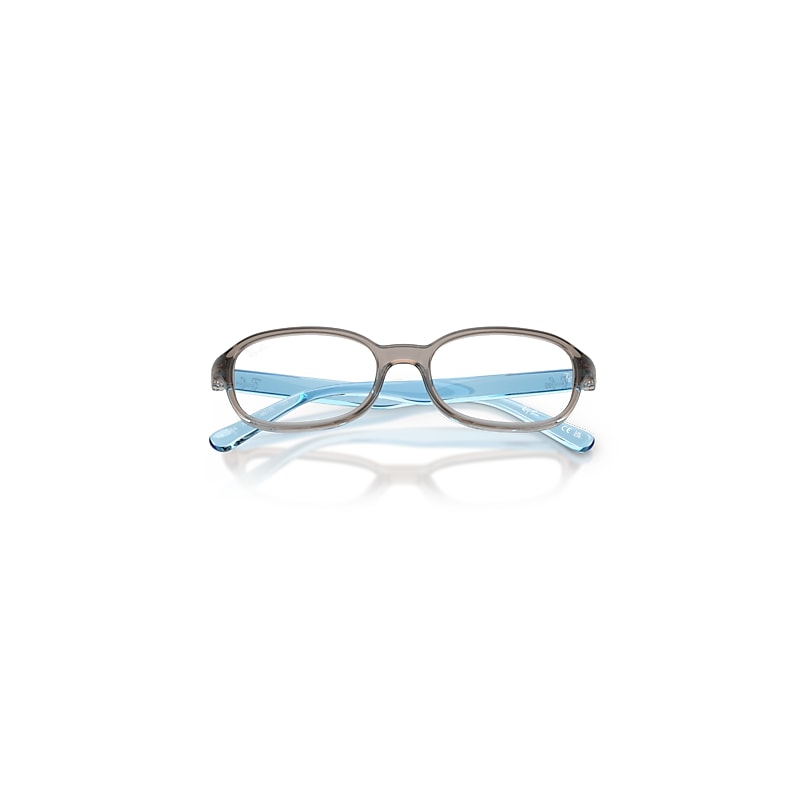 Ray-Ban Rb1904 Optics Kids Bio-based Optical Transparent Light Blue Frame Clear Lenses Polarized 44-15