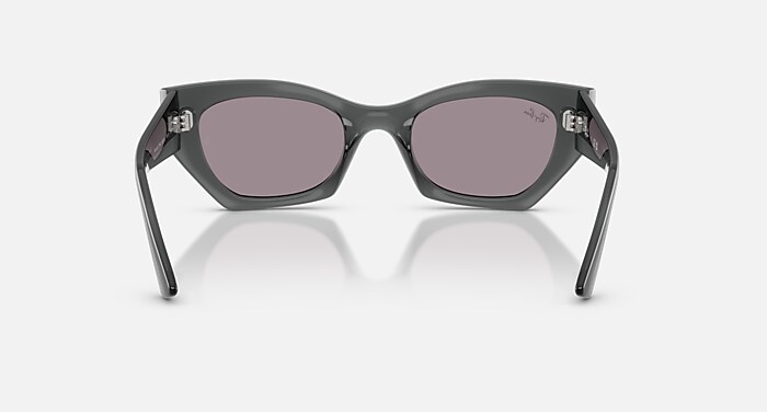 ZENA BIO-BASED Sunglasses in Transparent Grey and Dark Violet (49