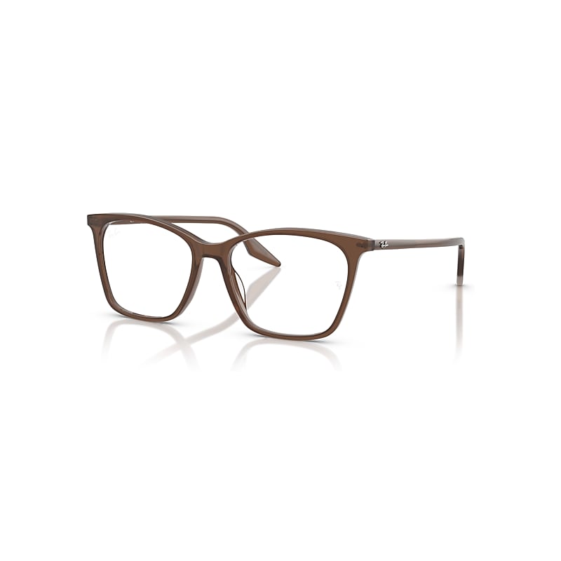 Ray-Ban Eyeglasses Women's  Optics - Opal Brown Frame Clear Lenses Polarized 52-16, RB5422