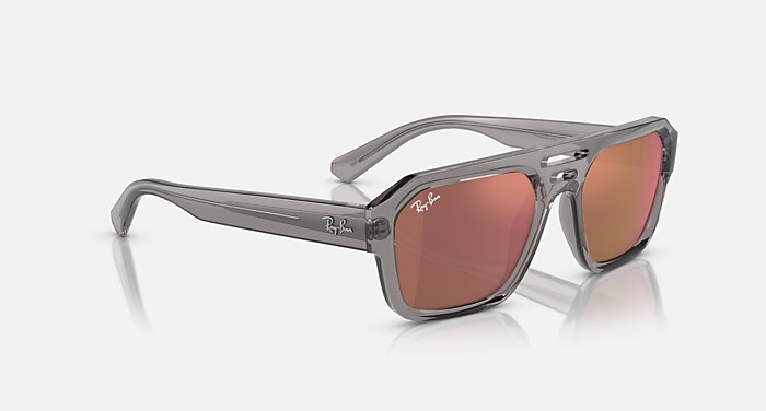 CORRIGAN BIO-BASED Sunglasses in Transparent Grey and Dark Violet