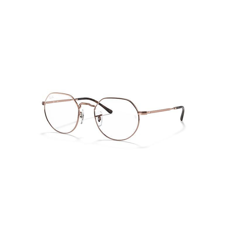 Ray-Ban Eyeglasses Unisex Jack Optics - Shiny Copper Frame Clear Lenses Polarized 49-20