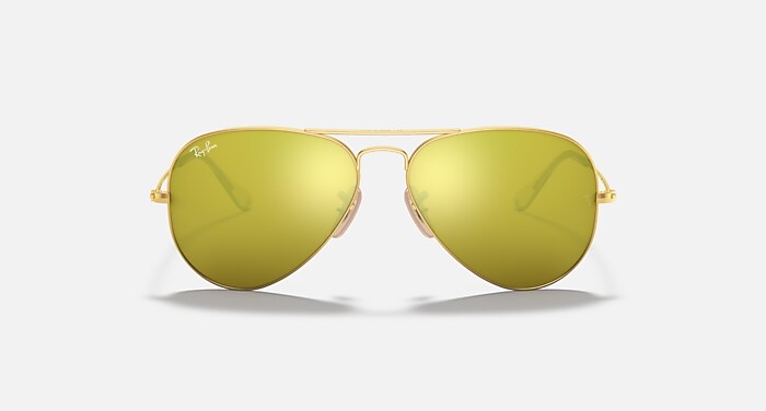 AVIATOR FLASH LENSES Sunglasses in Gold and Yellow Flash (58-14