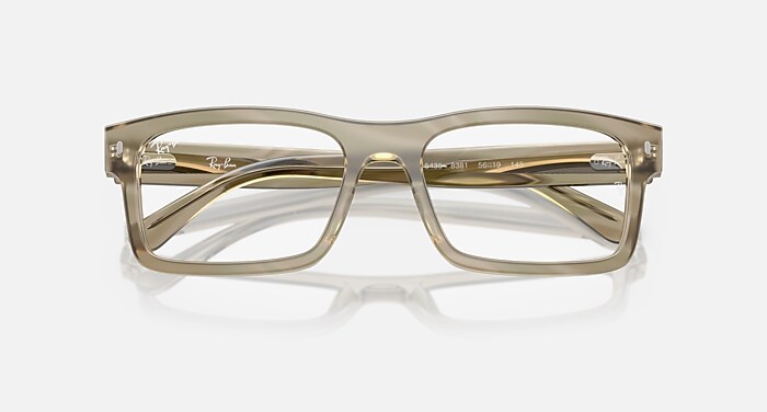 RB5435 OPTICS CHANGE Eyeglasses with Photo Striped Grey and Clear
