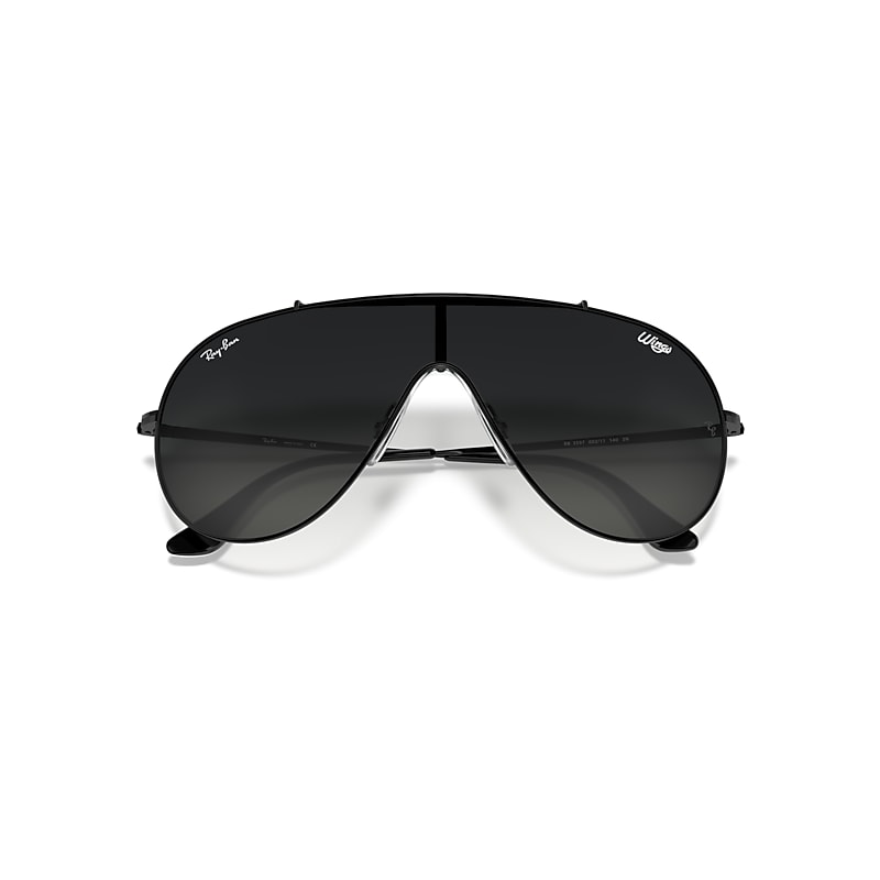Ray-Ban Wings Sunglasses Black Frame Grey Lenses 01-33