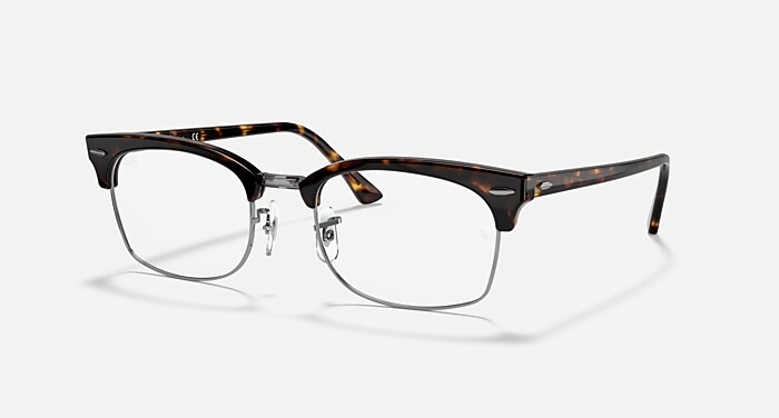 CLUBMASTER SQUARE OPTICS Eyeglasses with Havana and Clear (52-21
