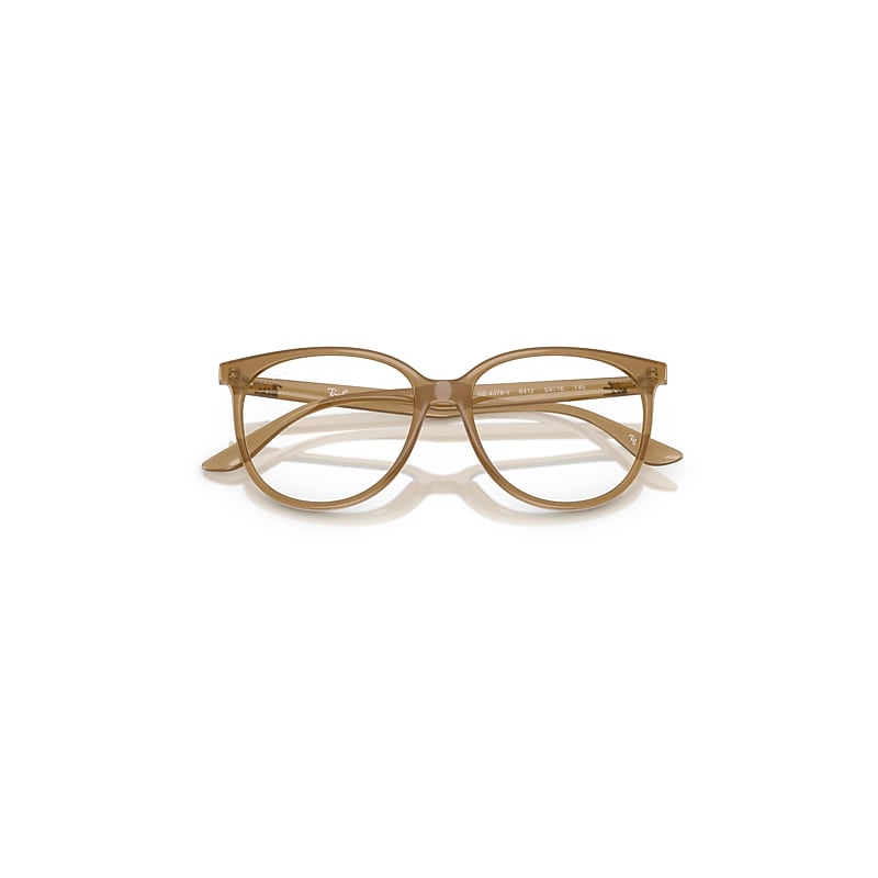 Ray-Ban Rb4378v Optics Optical Opal Light Brown Frame Clear Lenses Polarized 52-16