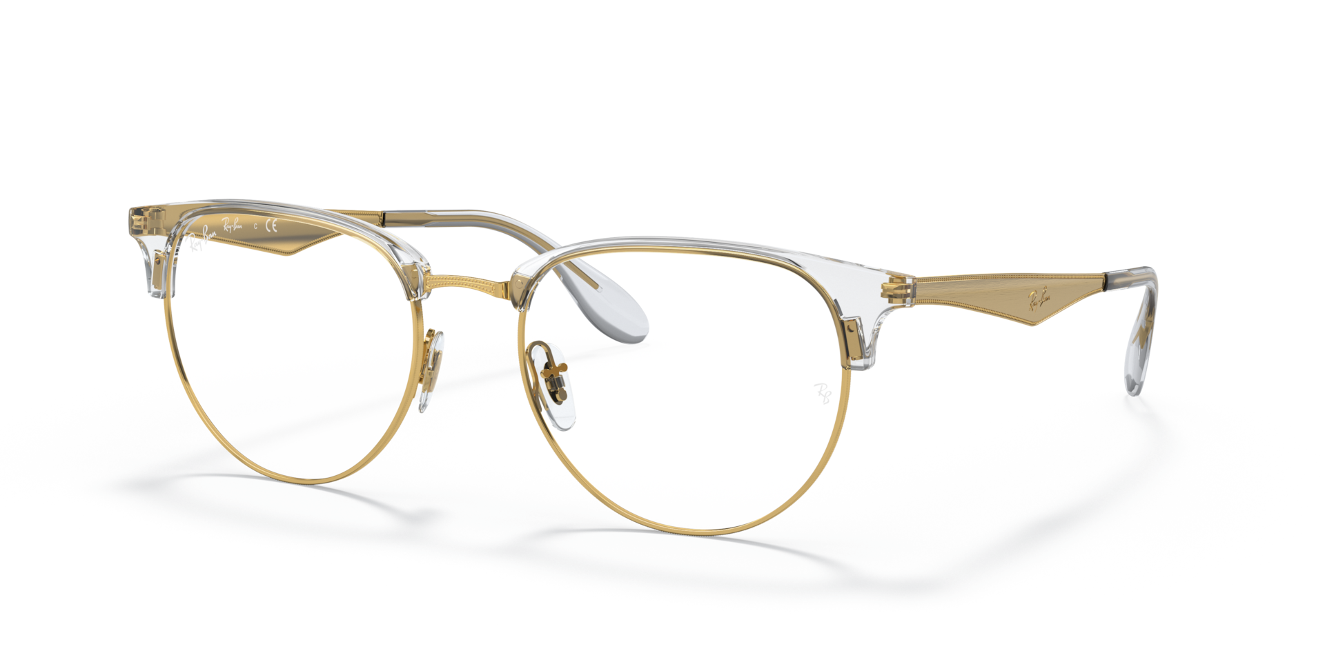 Ray-Ban Women\'s Clear & Gold Rimmed Eyeglasses Ray-Ban RB 6538D 2993 Glasses - US main image 2