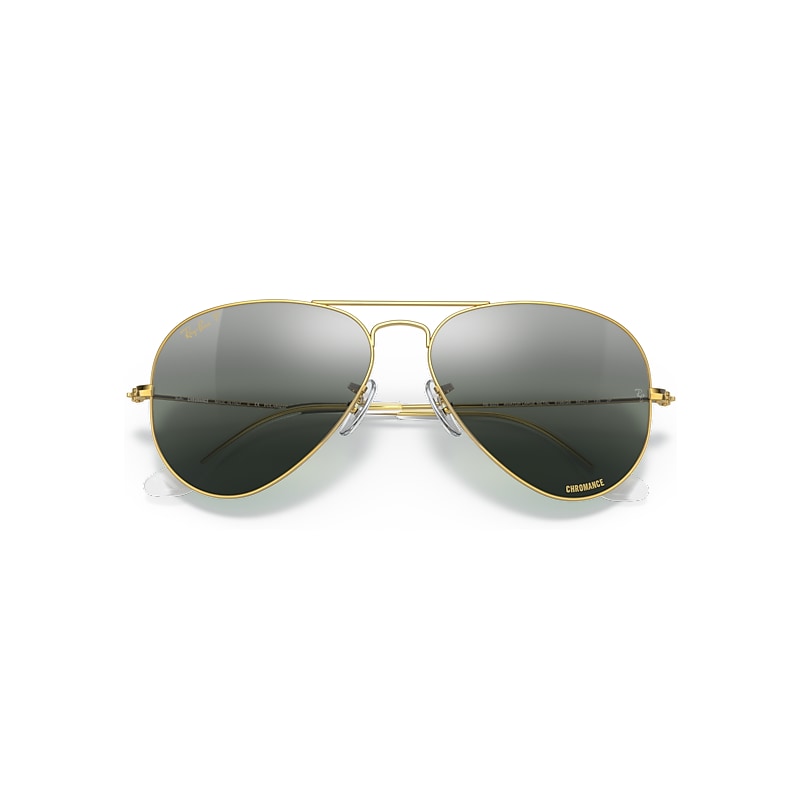 Ray-Ban Aviator Polarized+ Lenses Sunglasses Gold Frame Blue Lenses Polarized 58-14
