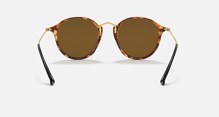 ROUND FLECK Sunglasses in Brown Havana and B-15 Brown - RB2447
