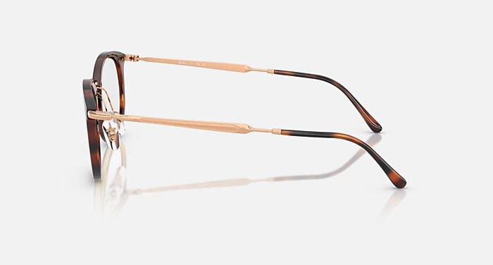 RB7255 OPTICS Eyeglasses with Striped Havana and Clear (53-20