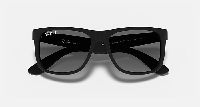 JUSTIN CLASSIC Sunglasses in Rubber Black and Grey Polarized