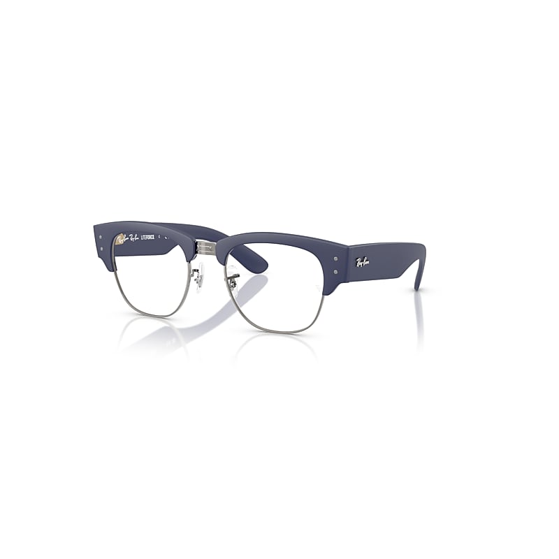 Ray-Ban Eyeglasses  Mega Clubmaster Optics Liteforce - Sand Blue Frame Clear Lenses Polarized 52-21, RB7316V