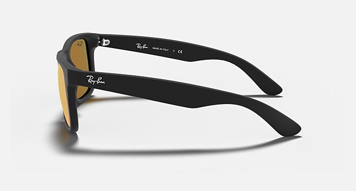 JUSTIN COLOR MIX Sunglasses in Rubber Black and Red Mirror