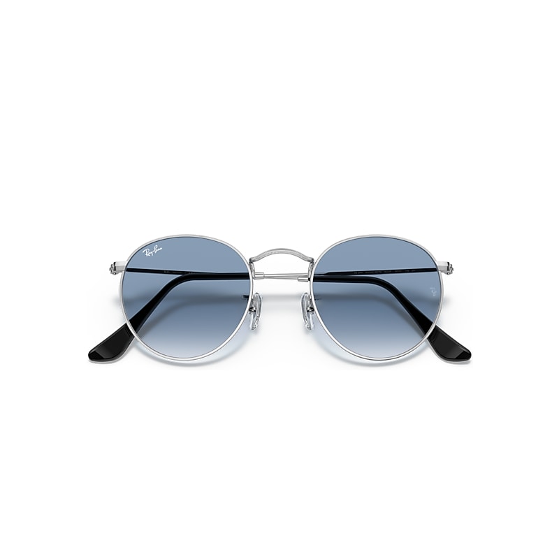 ROUND METAL X THE ONES Sunglasses in Silver and Blue (50-21