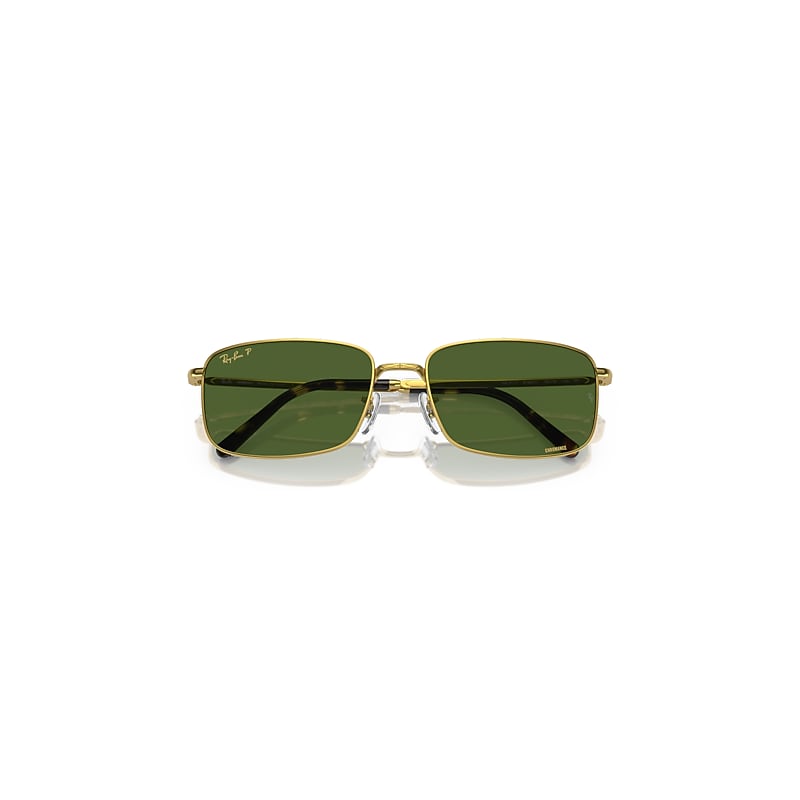 RB3717 POLARIZED+ LENSES Sunglasses in Gold and Dark Green