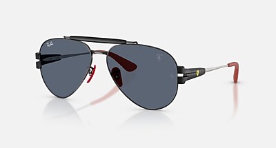 RB3762M SCUDERIA FERRARI COLLECTION Sunglasses in Black and Dark