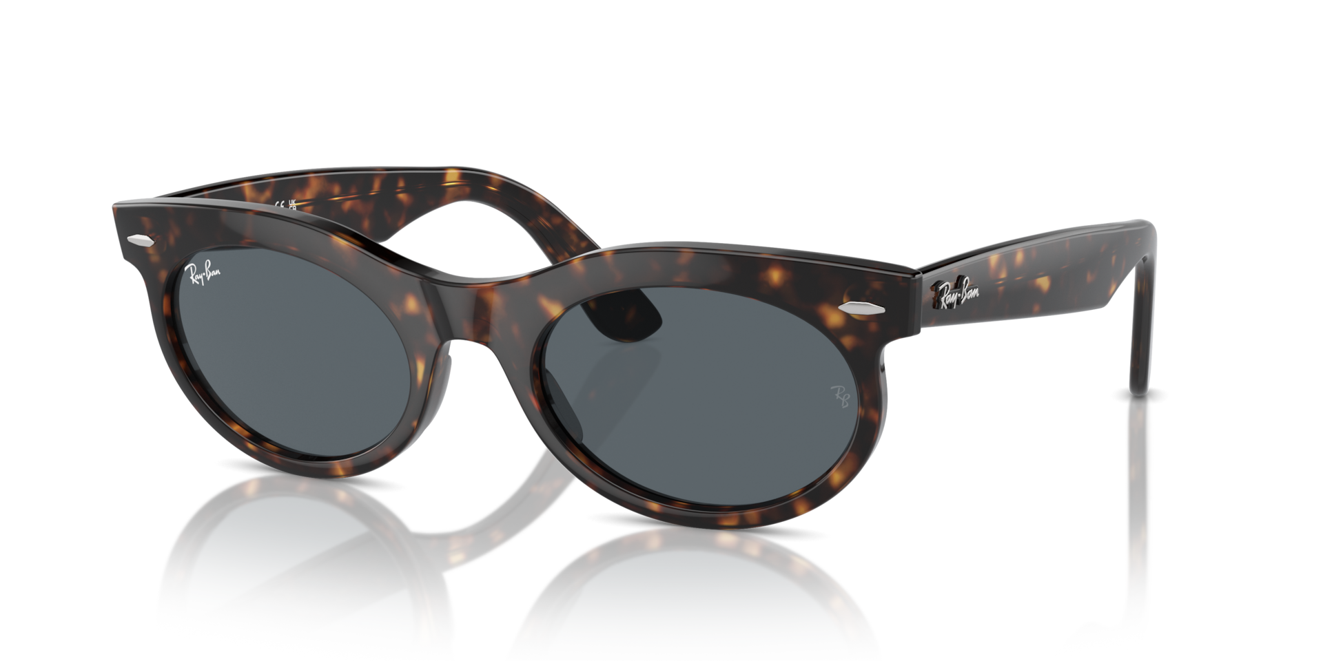 Ray-Ban Wayfarer Oval Lunettes De Soleil - Monture Havana Verres Bleu 50-22 130 €