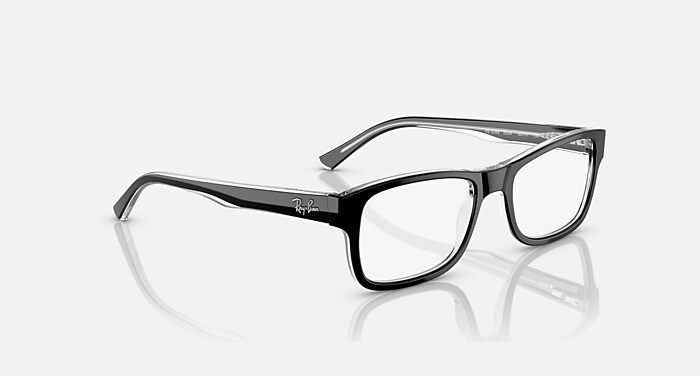 RB5268 OPTICS Eyeglasses with Black On Transparent Frame - RB5268