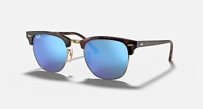 CLUBMASTER FLASH LENSES Sunglasses in Havana On Gold and Blue