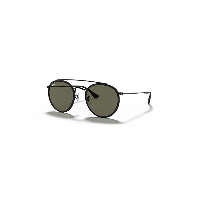 Ray-Ban Double Bridge Polarized Sunglasses Black/Green - Unisex - Sunglasses - Black - 51 Mm - Accessories - Image 6