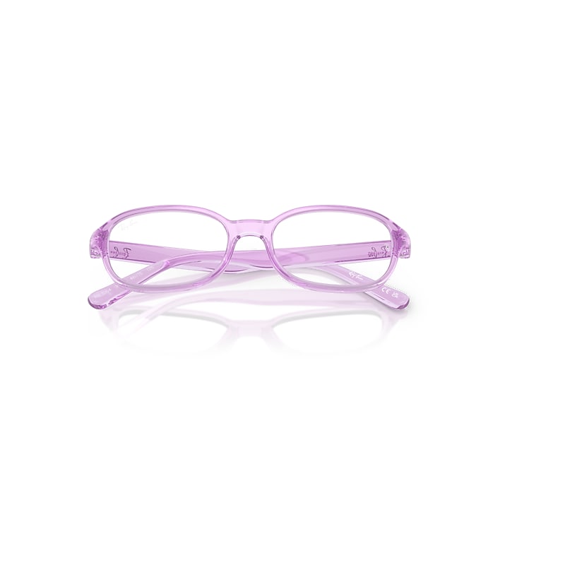 Ray-Ban Rb1904 Optics Kids Bio-based Optical Transparent Violet Frame Clear Lenses Polarized 44-15
