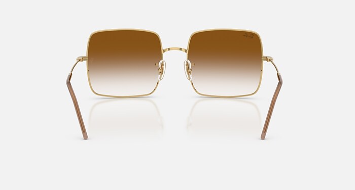 SQUARE 1971 REVERSE Sunglasses in Arista Gold and Clear Gradient