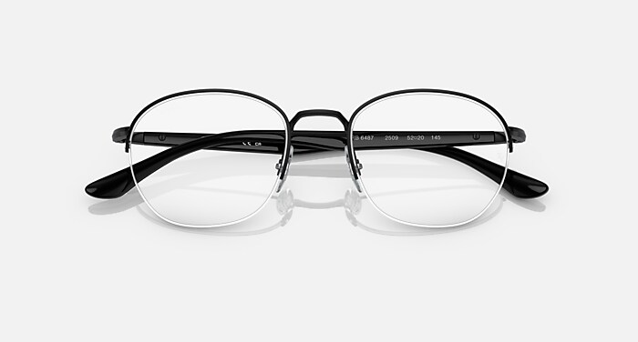 RB6487 OPTICS メガネ ブラック と クリア (52-20) - RB6487