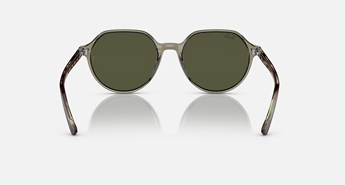 THALIA Sunglasses in Transparent Green and Silver (53-18