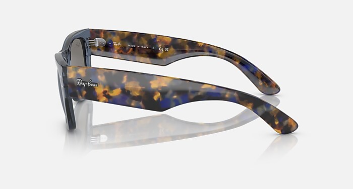 MEGA WAYFARER Sunglasses in Transparent Dark Blue and Blue