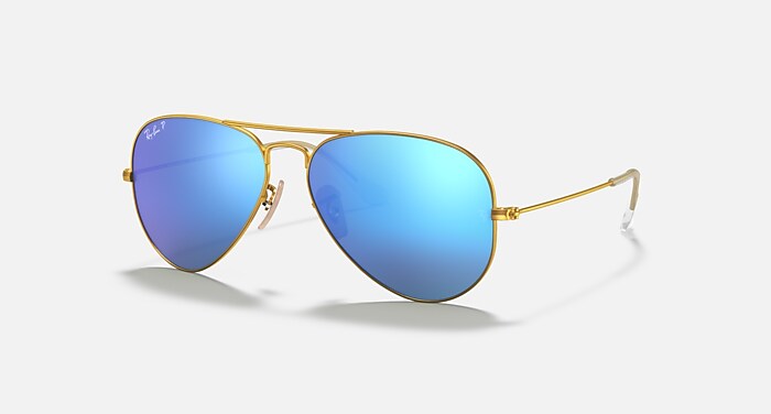 AVIATOR FLASH LENSES ポラライズド（偏光） サングラス ゴールド と