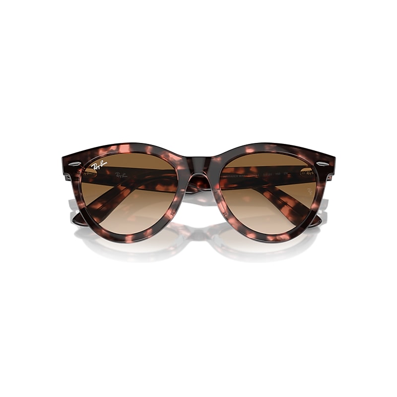 Ray-Ban Wayfarer Way Sunglasses Pink Havana Frame Brown Lenses 54-21
