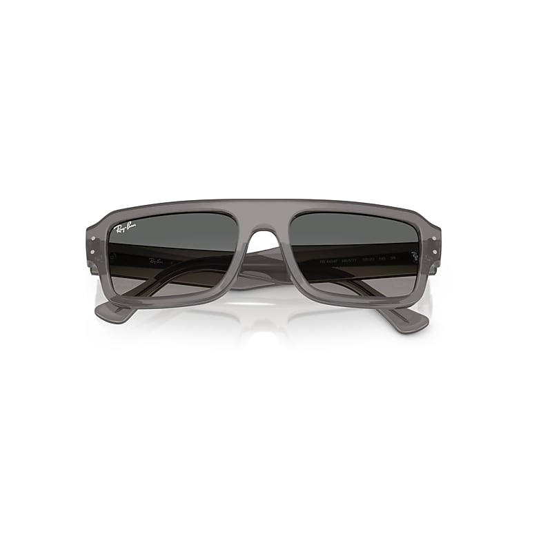 Ray-Ban Flacko Bio-based Sunglasses Transparent Grey Frame Grey Lenses 53-20