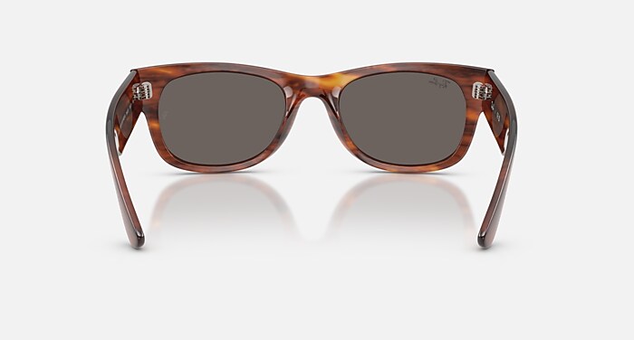 MEGA WAYFARER II Sunglasses in Striped Havana and Dark Grey (55-21
