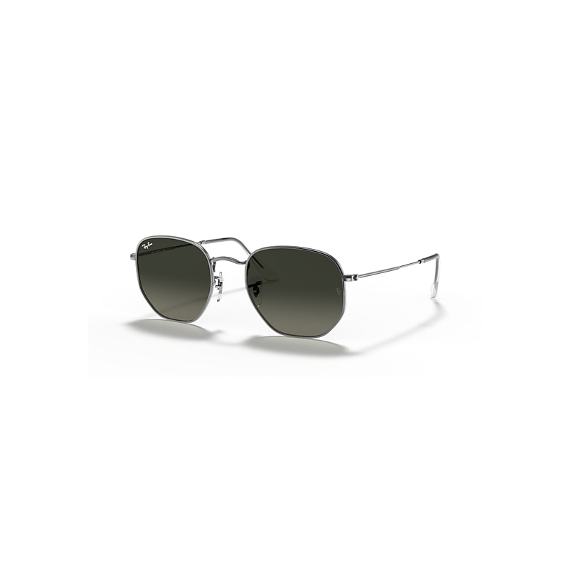 Ray-Ban Gunmetal Dark Grey Gradient Hexagonal Sunglasses - One Size - Image 12