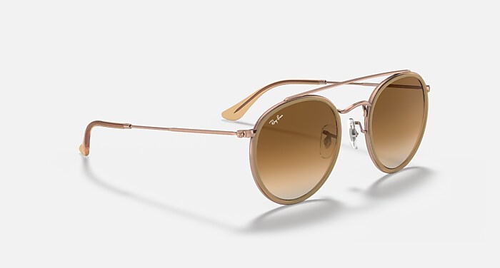 Ray-ban Round Double Bridge Women\'s Sunglasses in Polished Copper Ray-Ban 0RB3765 Sunglasses | Island Water Sports main image 3