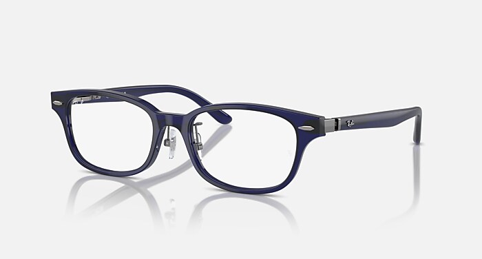 RB5427D OPTICS メガネ トランスペアレントブルー と クリア (53-18