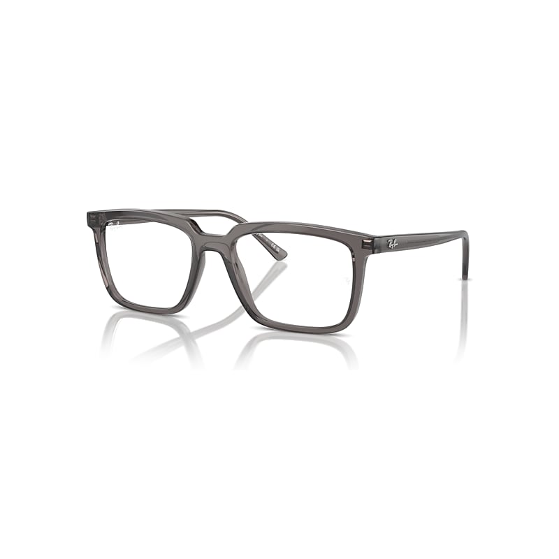 Ray-Ban Eyeglasses Unisex Alain Optics - Opal Dark Grey Frame Clear Lenses Polarized 52-18
