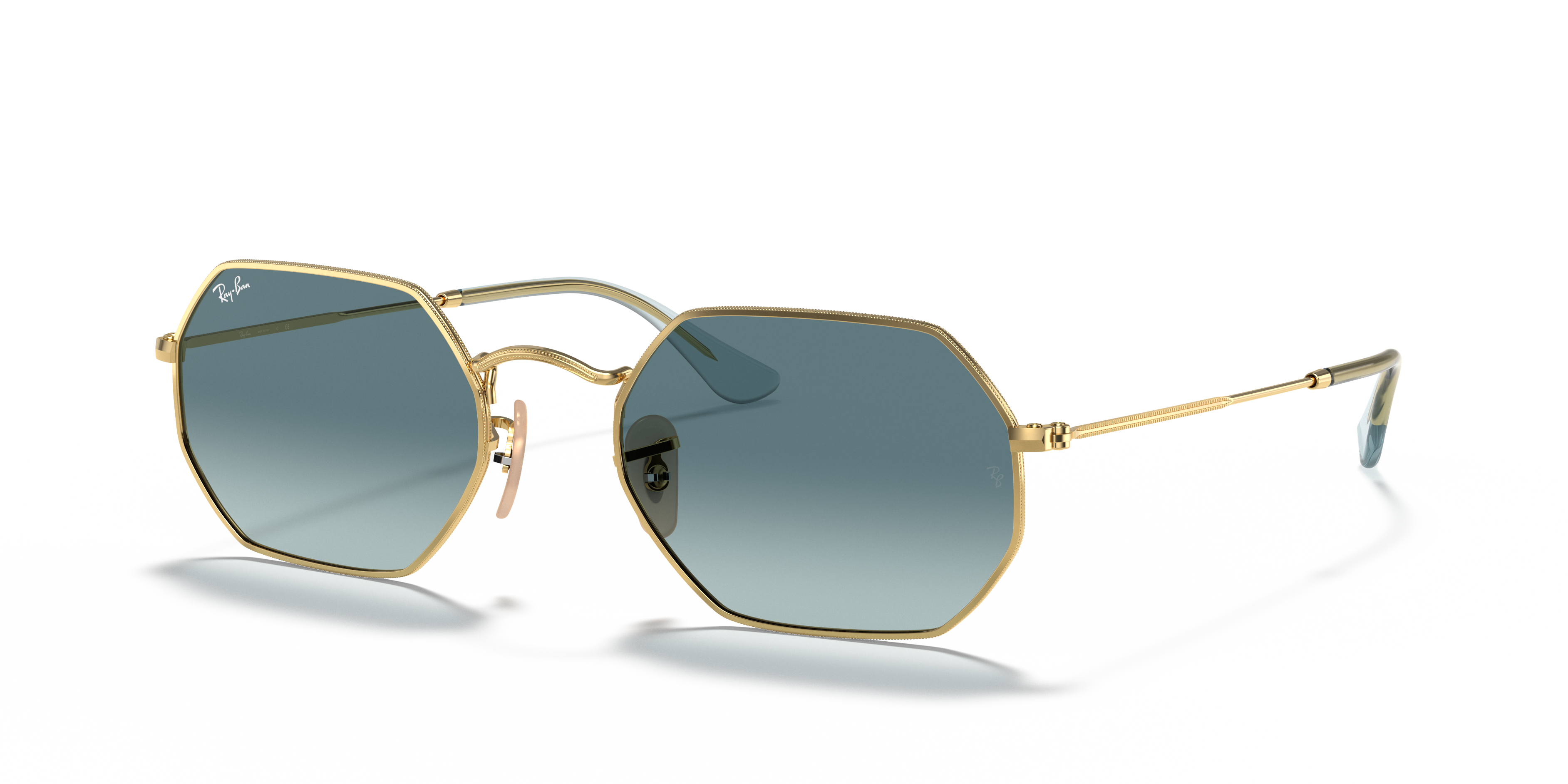OCTAGONAL CLASSIC Sunglasses in Arista Gold and Blue Gradient