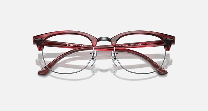 CLUBMASTER OPTICS メガネ ストライプレッド と クリア (51-21