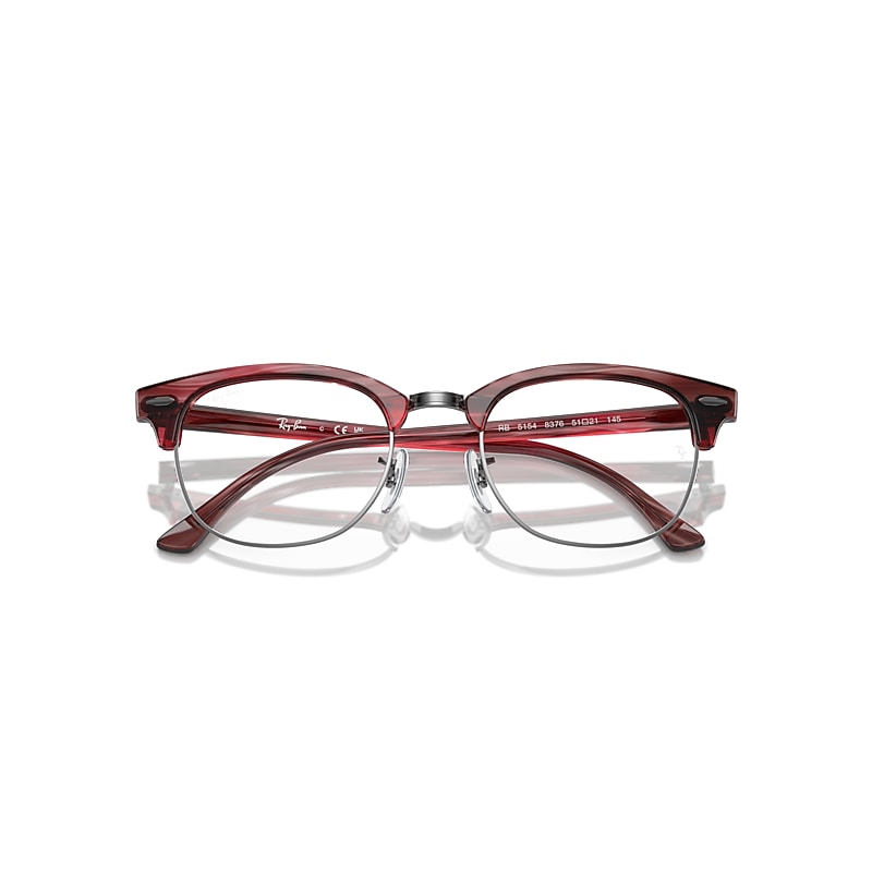 Ray-Ban  Eyeglasses Striped Red Frame  Lenses Polarized 53-21