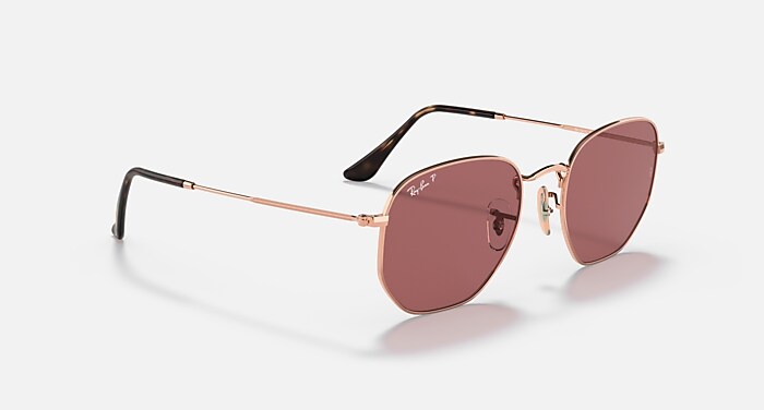 HEXAGONAL FLAT LENSES ポラライズド（偏光） サングラス ローズ