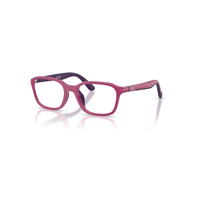 Ray-Ban Eyeglasses Unisex Rb1906 Opitcs Kids Bio-based - Fucsia & Rubber Violet Frame Clear Lenses Polarized 48-16