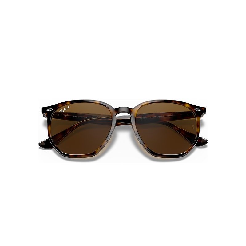 RB4306 Polarized Sunglasses in Light Havana and Brown Polarized