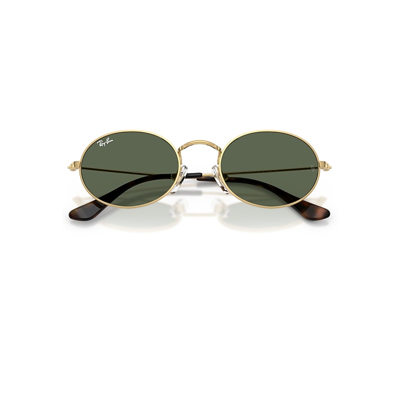 Ray-Ban Oval Kids Sunglasses Arista Frame Green Lenses 48-19