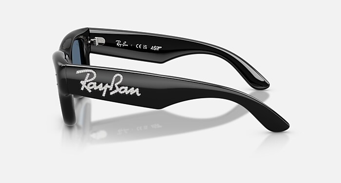 WAYFARER PUFFER CRYSTAL EDITION Sunglasses in Black and Dark Blue