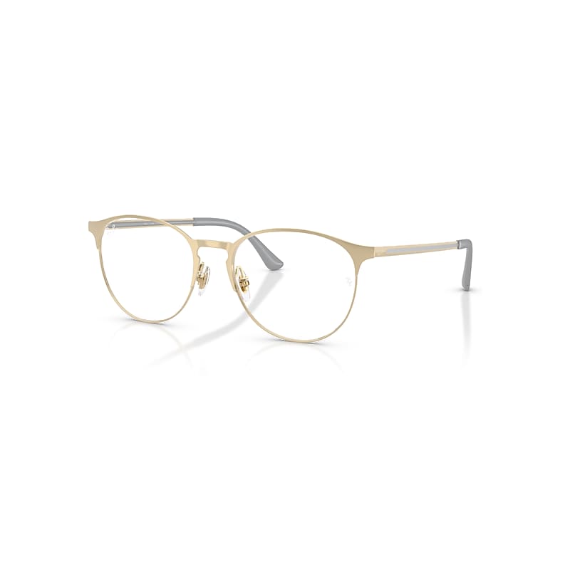 Ray-Ban Eyeglasses   Optics - Pale Gold Frame Clear Lenses Polarized 51-18, RB6375