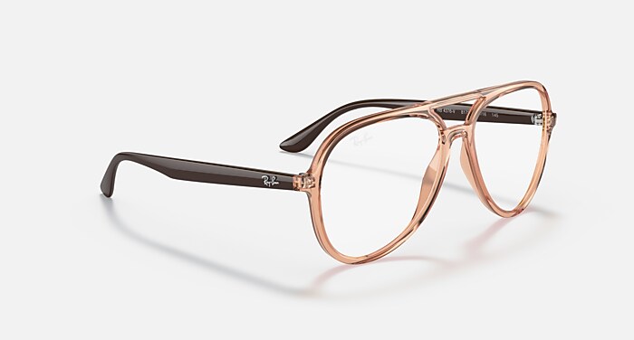RB4376V OPTICS Polarized Eyeglasses with Transparent Brown and