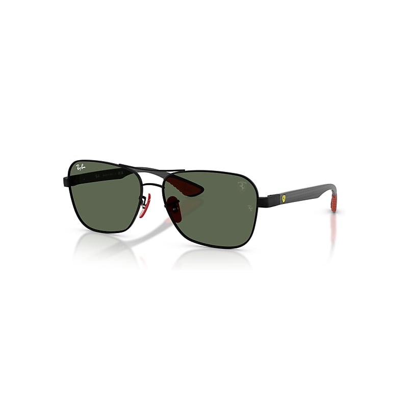 Ray-Ban Unisex Sunglass RB8336M Scuderia Ferrari Collection - Frame color: Matte Black, Lens color: Dark Green - Image 6
