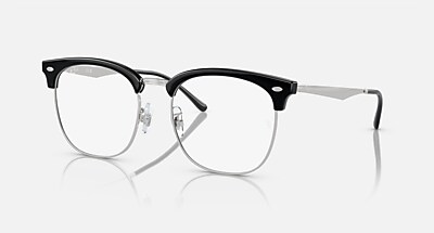RB7318D OPTICS メガネ シルバーの上に透明グレー と クリア (54-19