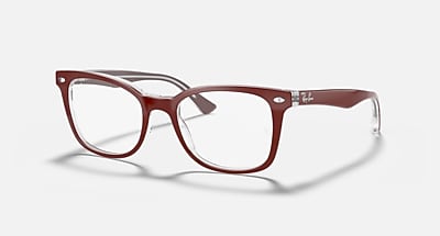 RB5285 OPTICS Eyeglasses with Bordeaux On Transparent Frame  display picture 1